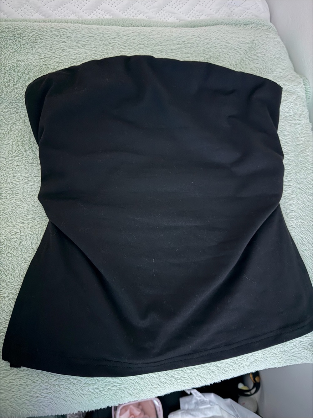 Black Strapless Bandeau Top